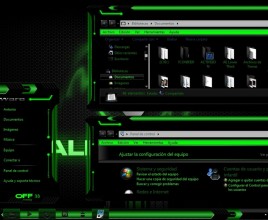 Alienware green theme for windows 7