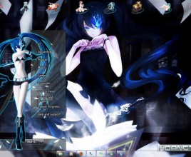 Black rock shooter theme for windows 7'