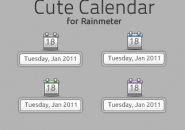 Cuty Calendar Rainmeter Skin For Windows 7