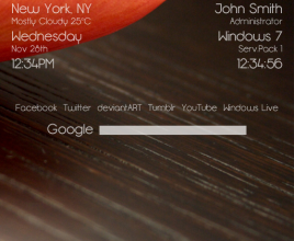 Google Searcher Powered Rainmeter Skin