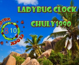 Lady Bug Clock Rainmeter Skin
