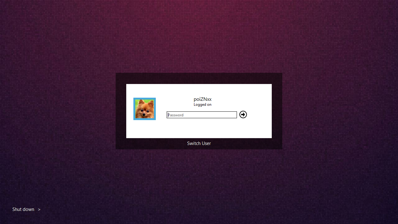 Metro Purple N Blue Logon Screen