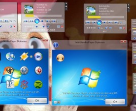 Multi Media Player Gadget Rainmeter Theme For Windows 7