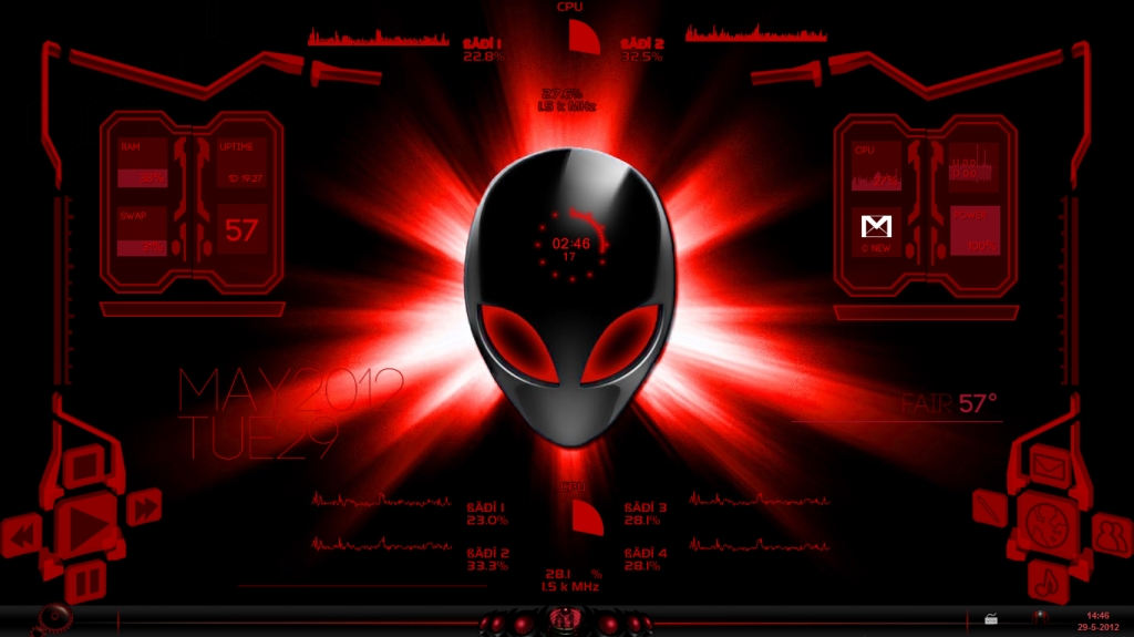 Alien Windows 7 Logn Screen