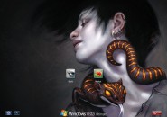 Snake Girl Logon Screen for Windows7