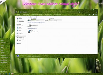 windows 7 grass Windows 7 visual style