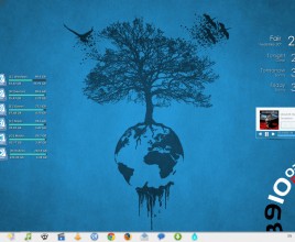 Blue Earth Needed Rainmeter Skin