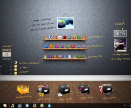 Cute Shelf Windows 7 Rainmeter Skin