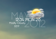 Date Time and Weather Final Rainmeter Skin For Windows 7