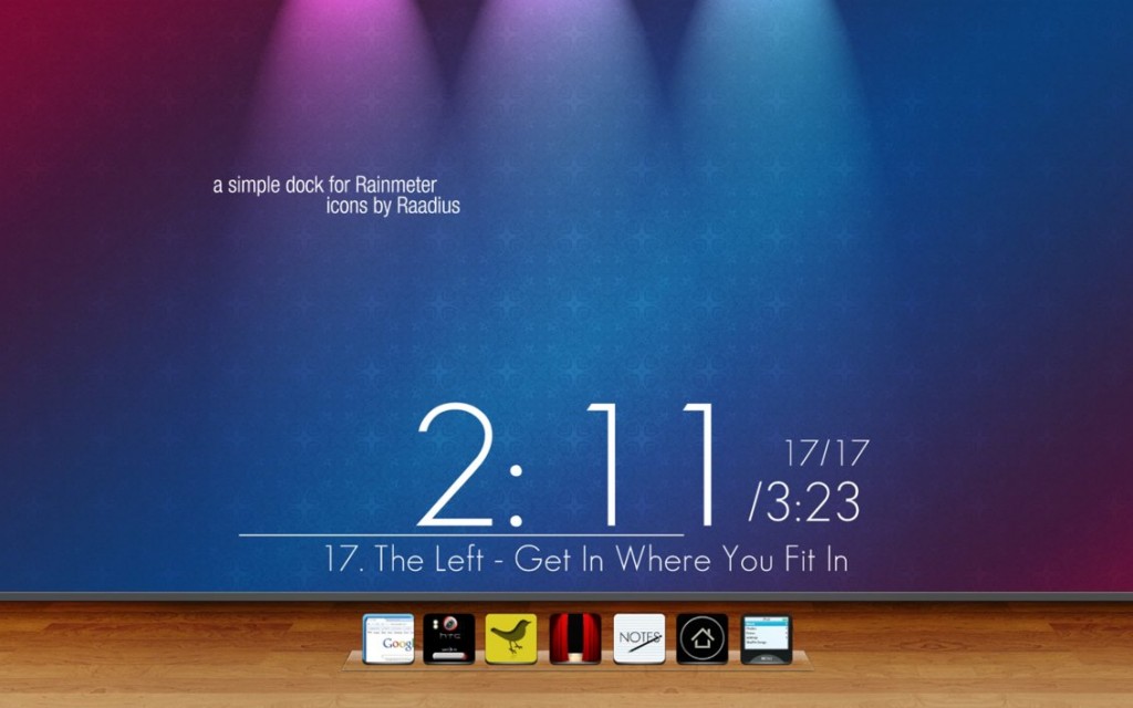 Double Decker Clocky Rainmeter Skin For Windows 7