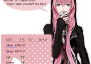 Megurine Luka Windows 7 Rainmeter Theme
