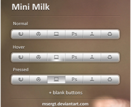 Mini Milk Brown Windows 7 Rainmeter Skin