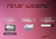 Razor Weather Pink Windows 7 Rainmeter Skin
