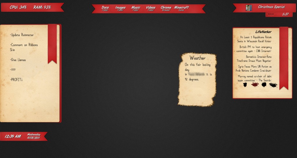 Windows Ribbon Theme Colour Ribbons Collection Windows 7 Rainmeter Theme