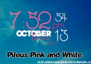 Reloj Pink And White Windows 7 Rainmeter Skin