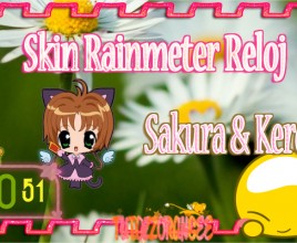 Sakura Kero Reloj Windows 7 Rainmeter Skin