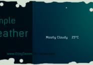 Simple Weather Windows 7 Rainmeter Skin
