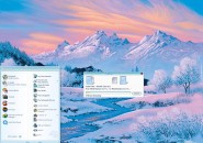 Snowing Ice Valleys Windows Blind Theme
