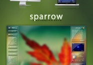 Sparrow Windows 7  Rainmeter Skin