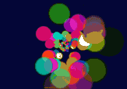 Color Dots Black Screensaver