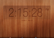 Simple Wood Clock Screensaver