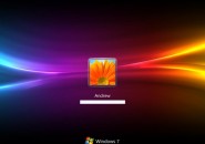 Rainbow Wave Windows 7 Logon Screen